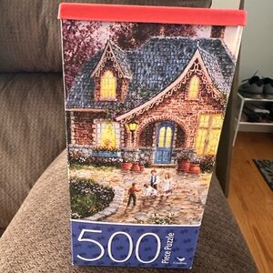 NIB 500 Piece Puzzle Cardinal Industries “Secret Cottage” by Dennis Lewan